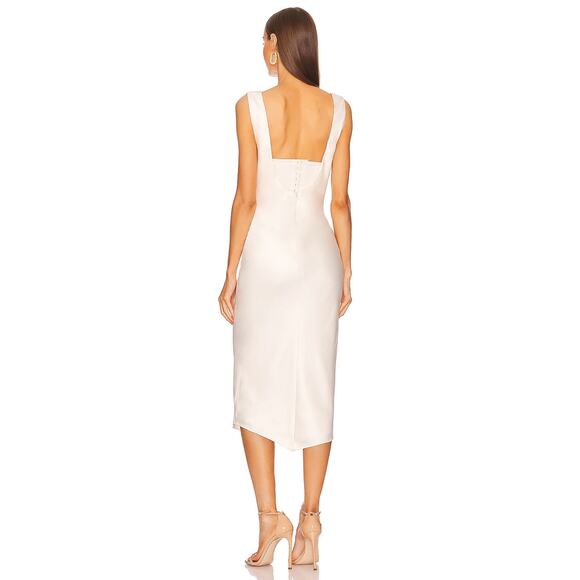 Michael Costello x Revolve Kylen Midi Dress Satin Cowl Neck Bridal Party XXS - Picture 3 of 14